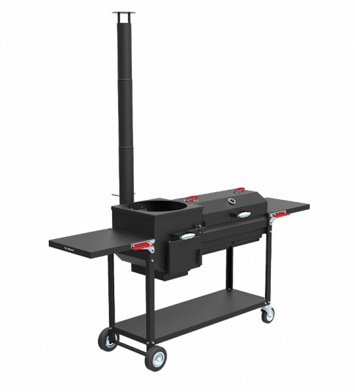 Utschak-Mangal mit Grilldeckel und Edelstahlrost - Comfort Lift Air "Iskander" 400